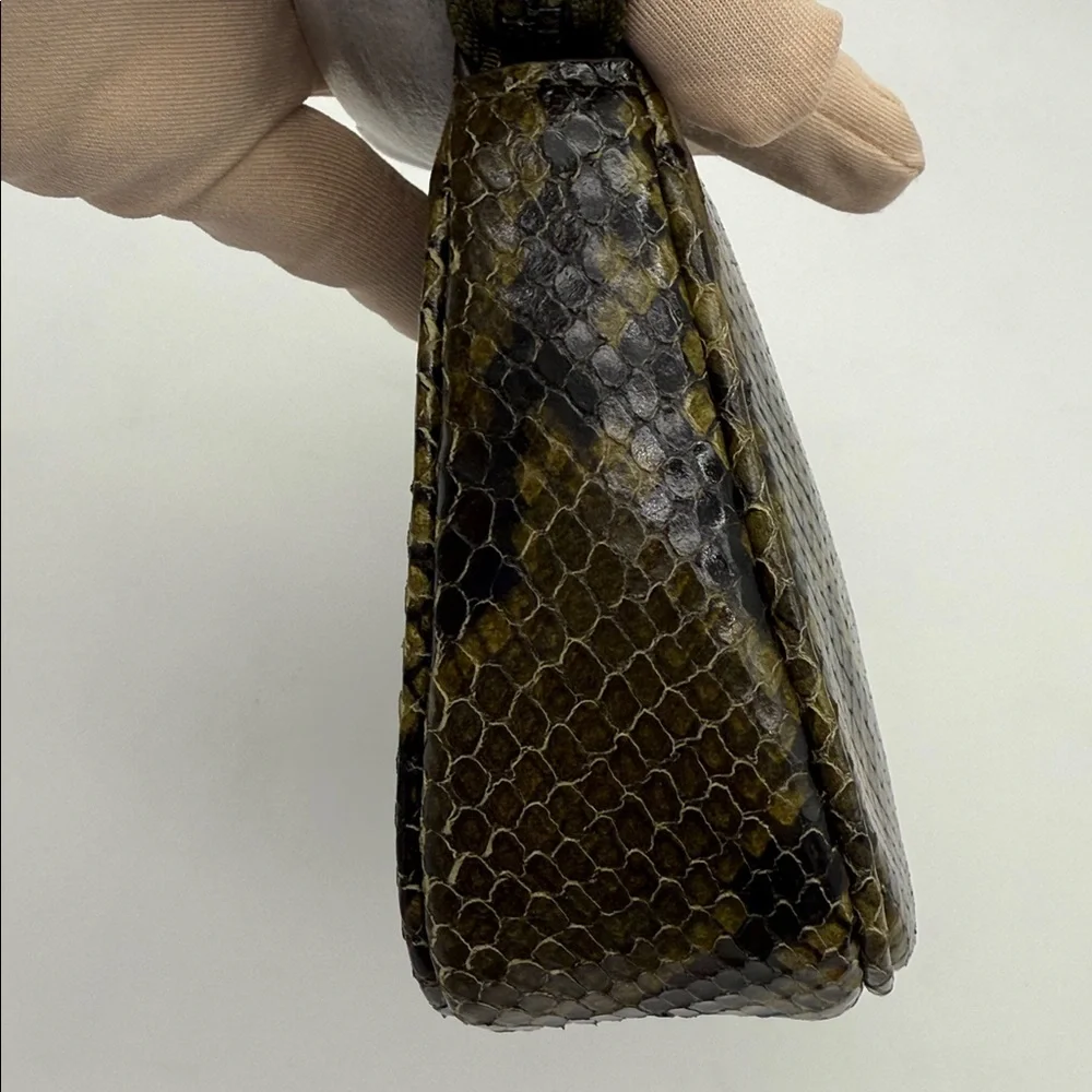 Coach Nolita 19 With Snake Print Olive Green